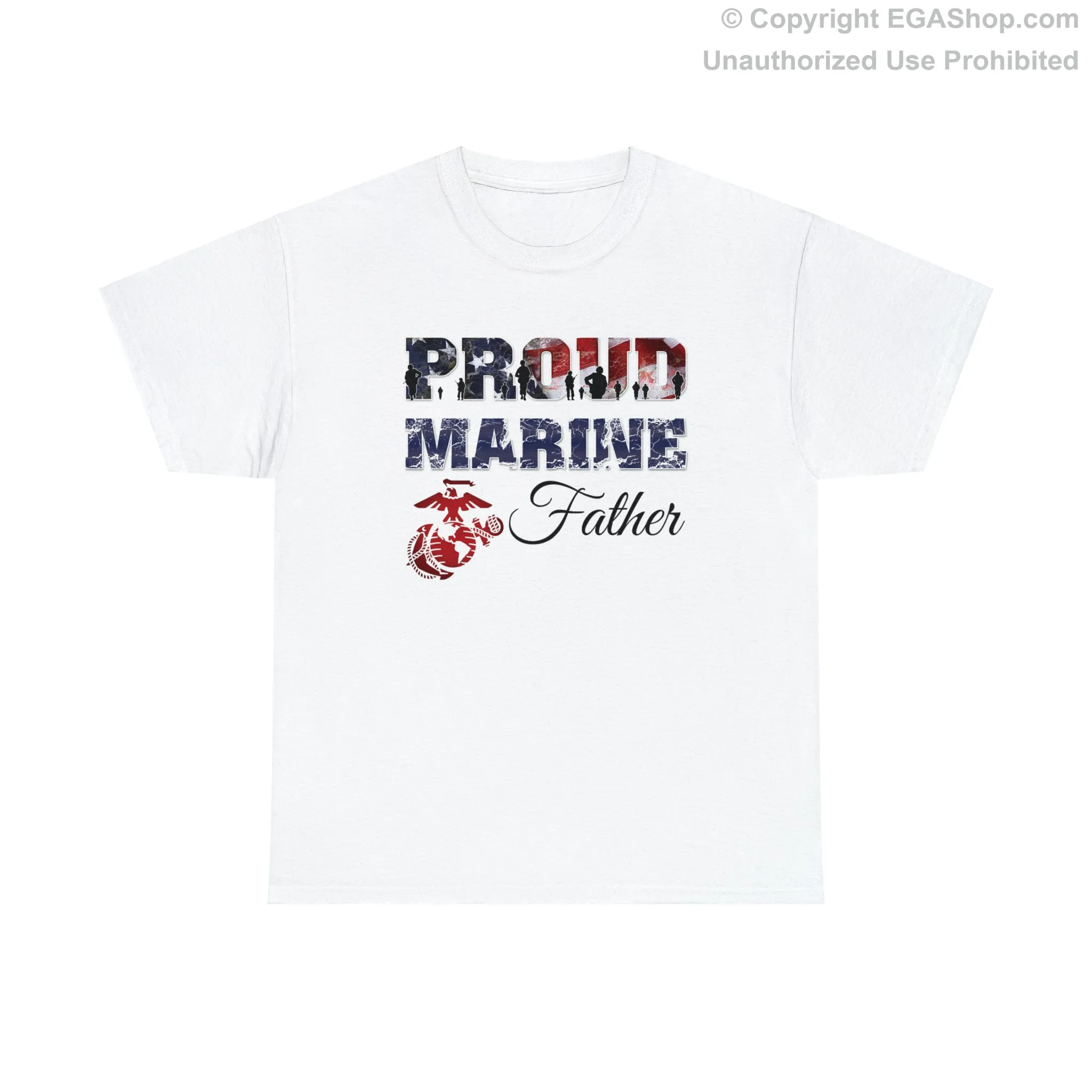 T-Shirt Proud Marine Father (Your Choice of Colors)