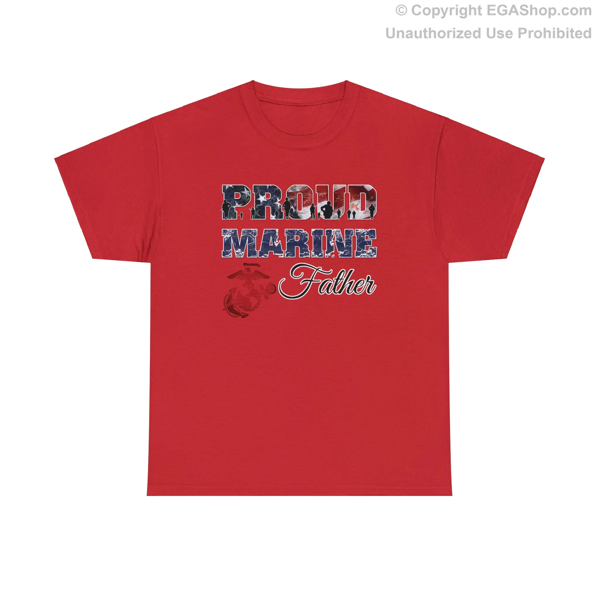 T-Shirt Proud Marine Father (Your Choice of Colors)