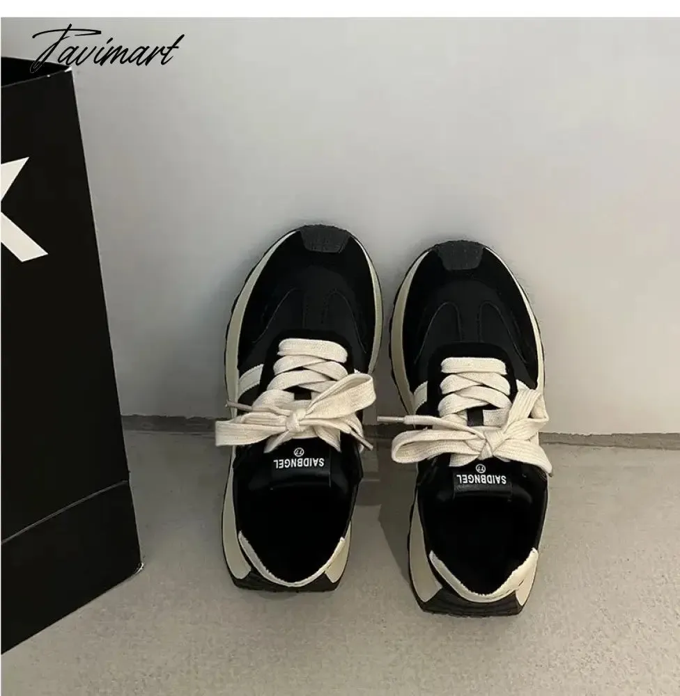 Tavimart Heightened thick soled dad shoes for women's new autumn and winter versatile Forrest Gump lightweight sports shoes