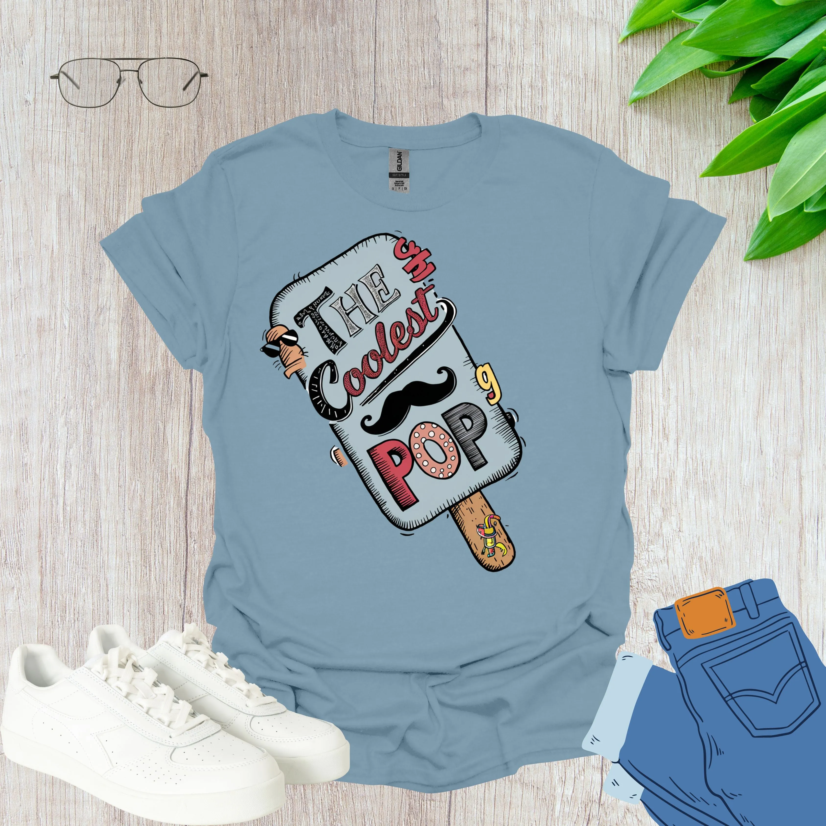 The Coolest Pop Funny Dad Shirt