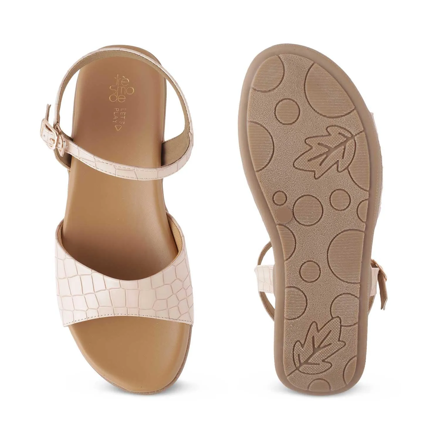 The Tiles Beige Women's Casual Flats Tresmode