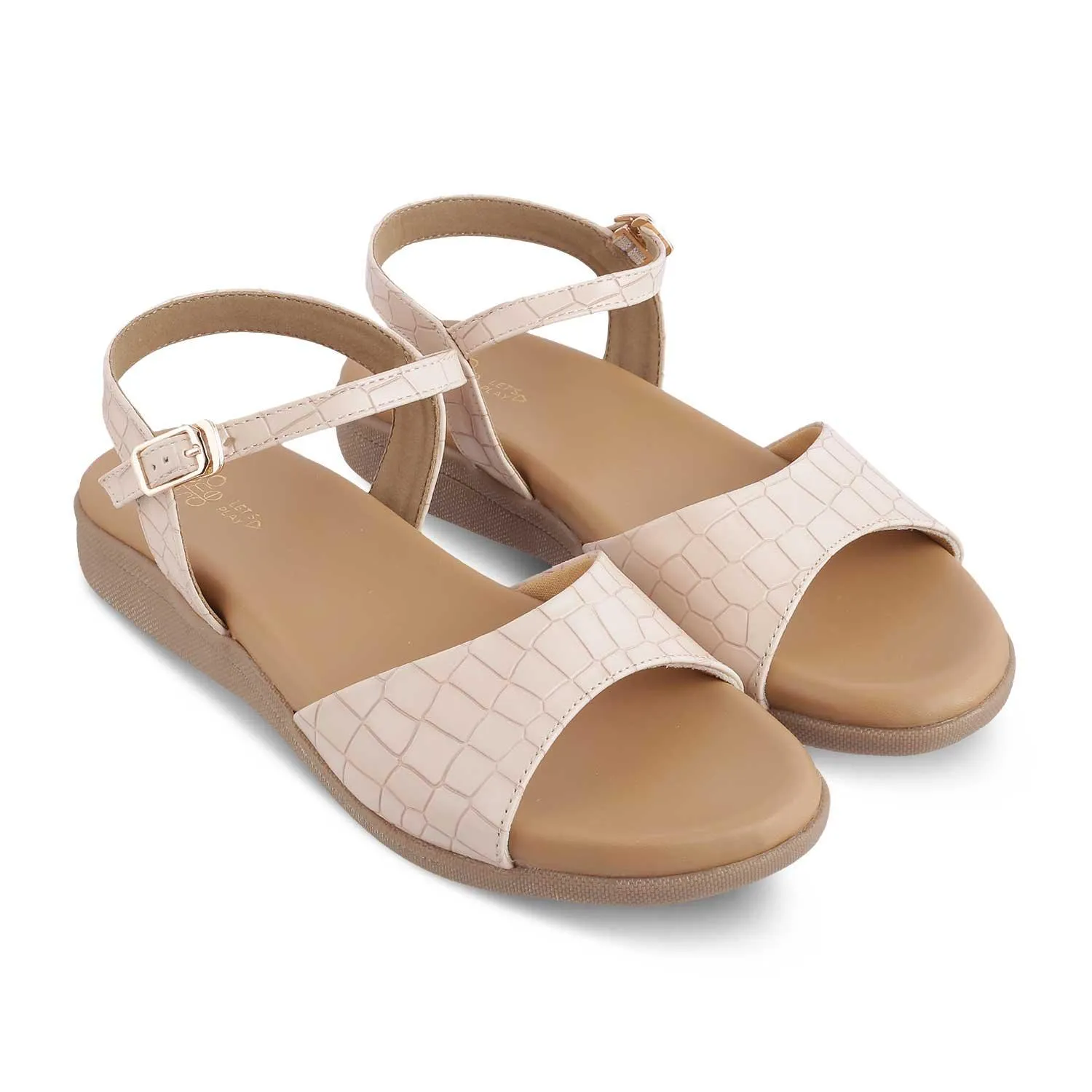 The Tiles Beige Women's Casual Flats Tresmode