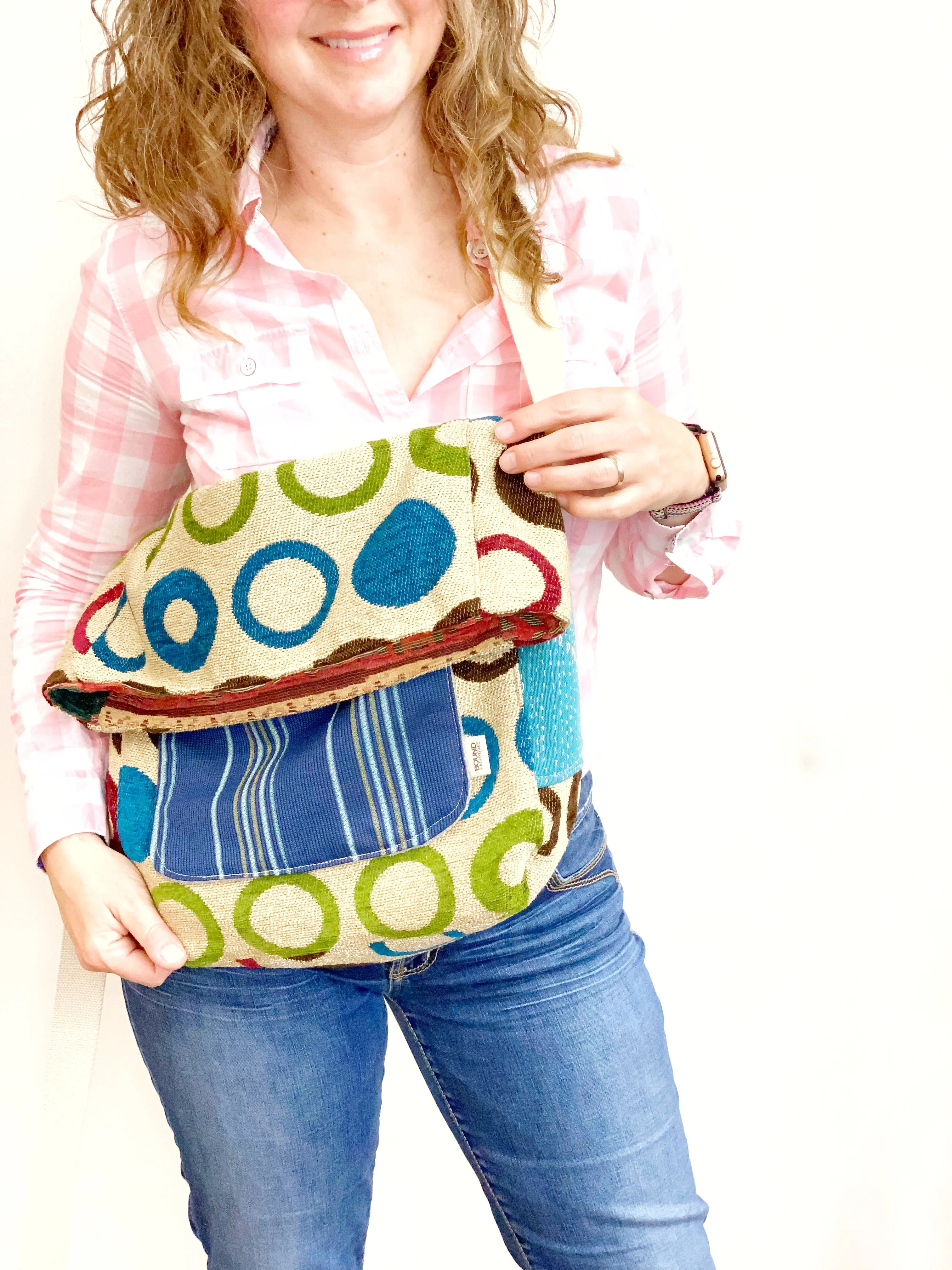 The Weekender - Circles, Crossbody Tote, Big Bag