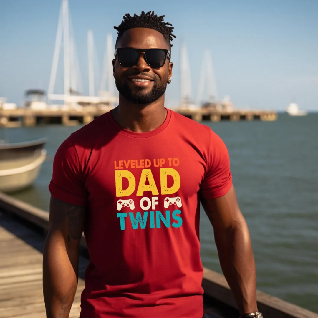 Trendy Father T-shirt, Stylish Dad Design, Father Day Gift, Birthday Gift, Shirt for him, Design,Gift Idea, Soft Shirt, Dad of Twins Design