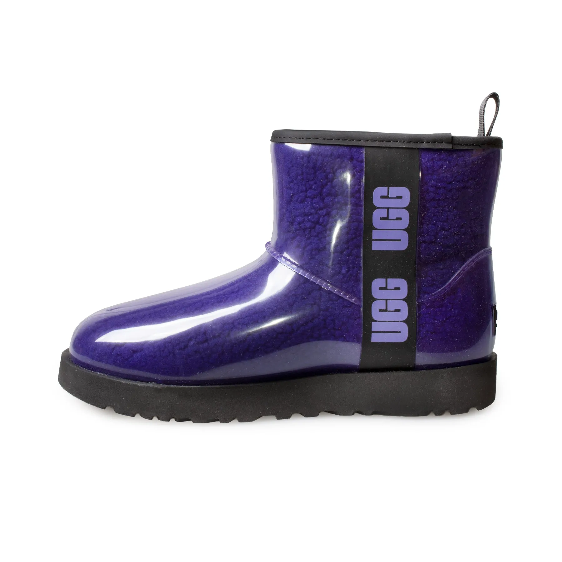 UGG Classic Clear Mini Violet Night Black Boots - Women's