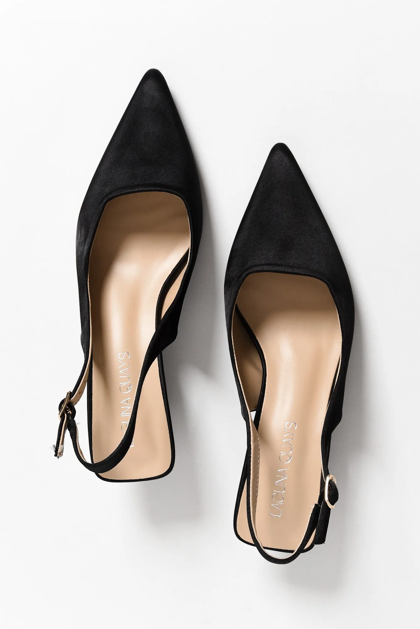 Wizz Black Slingback Heel