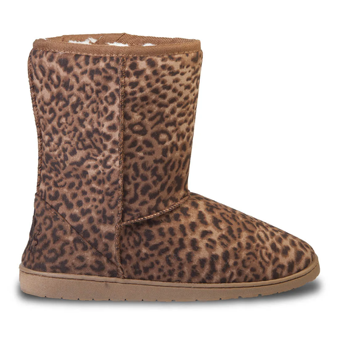 Women's 9-inch Microfiber Boots - Leopard Print