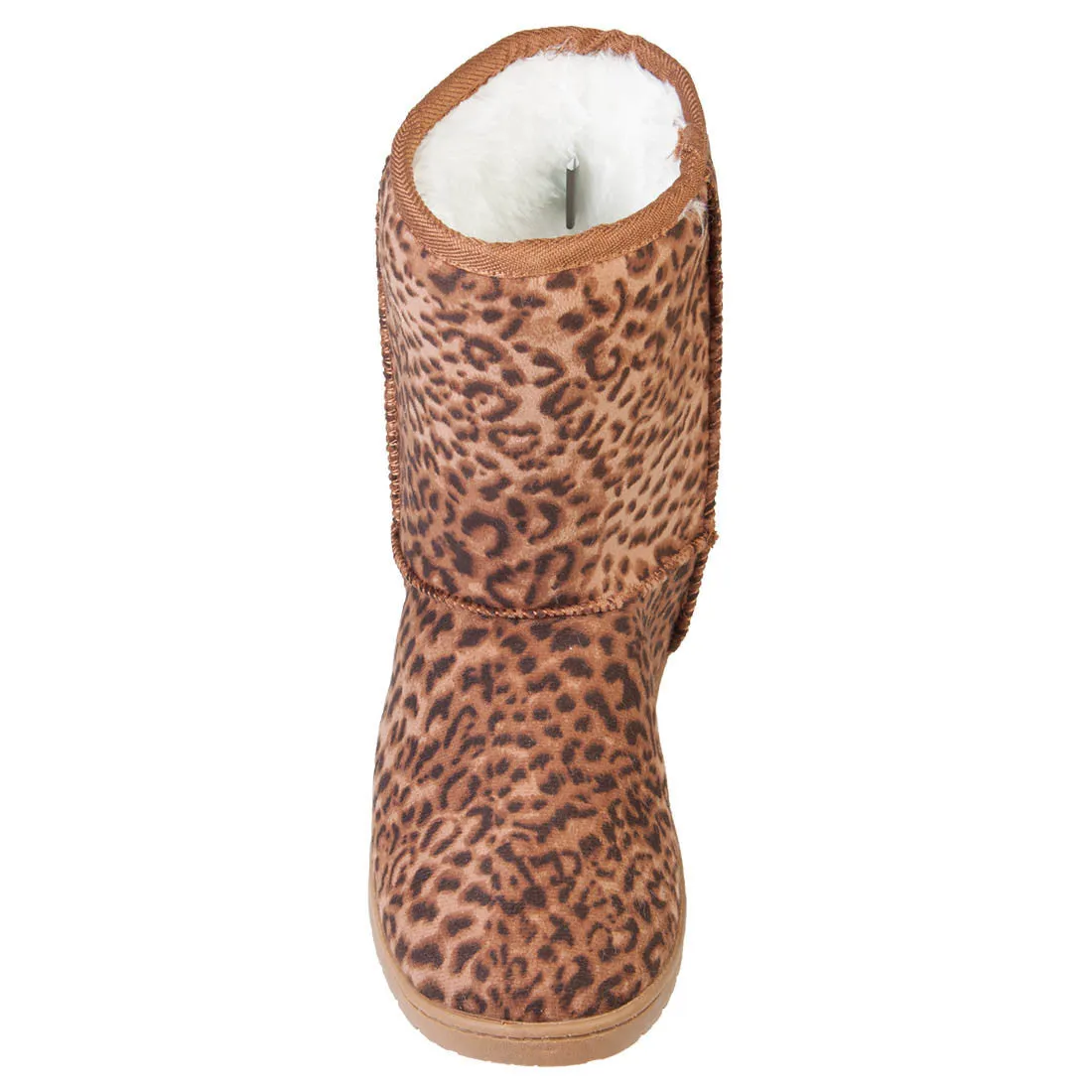 Women's 9-inch Microfiber Boots - Leopard Print