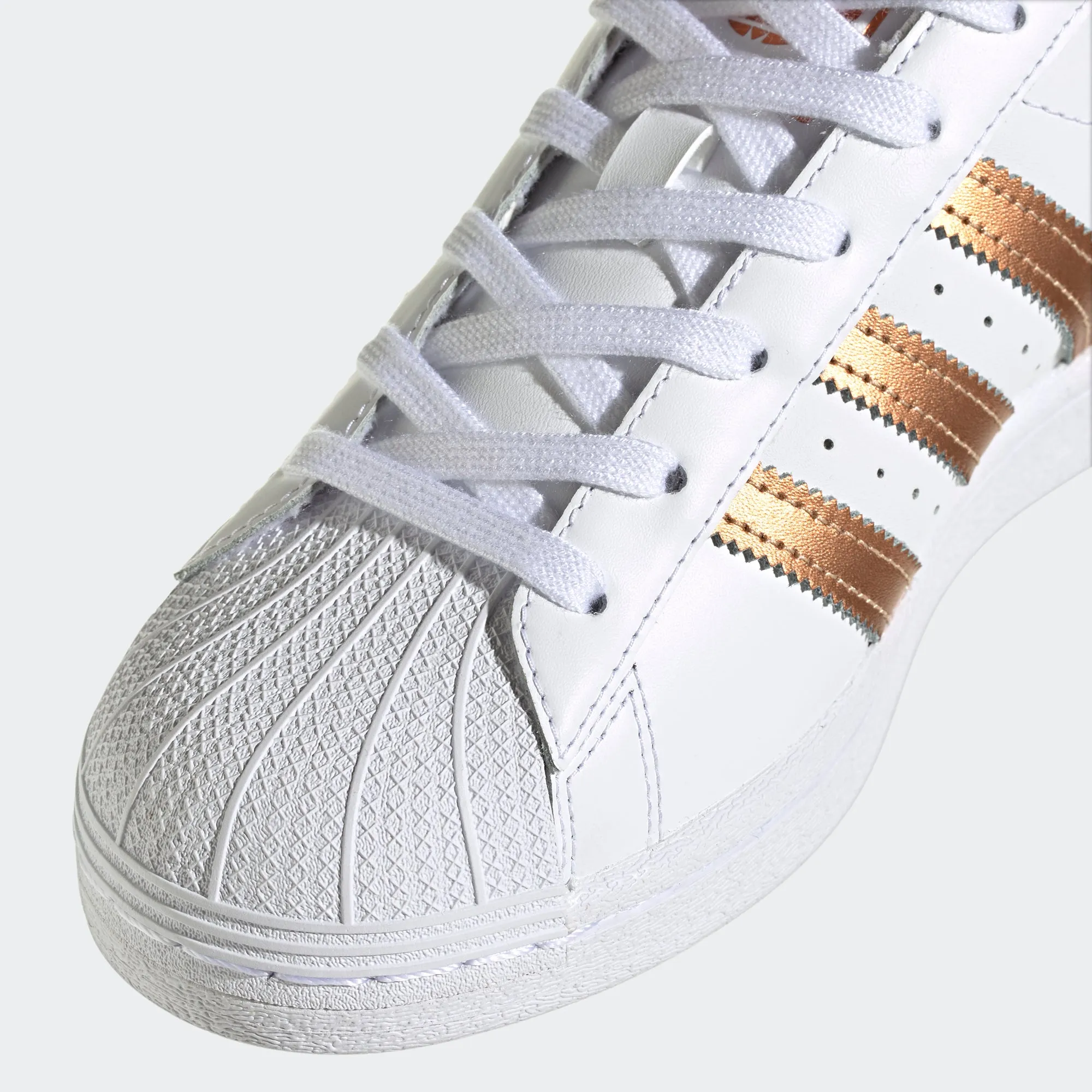 Women's adidas Originals Superstar Shoes White Copper