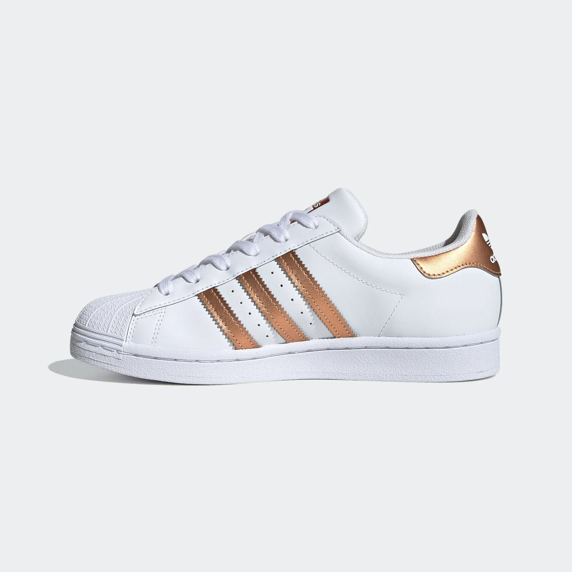 Women's adidas Originals Superstar Shoes White Copper