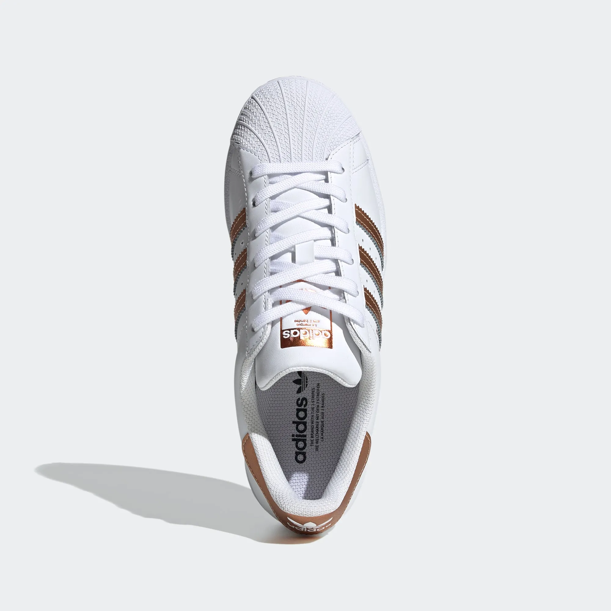 Women's adidas Originals Superstar Shoes White Copper