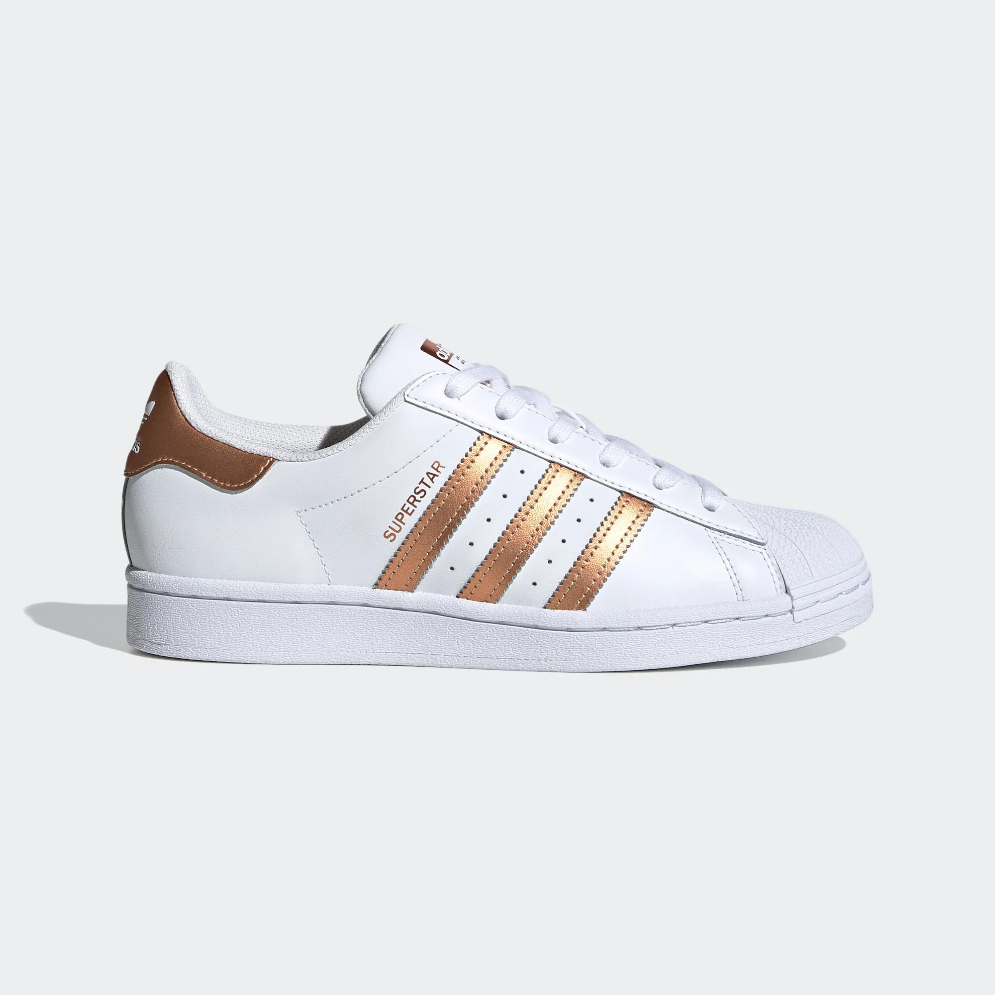 Women's adidas Originals Superstar Shoes White Copper