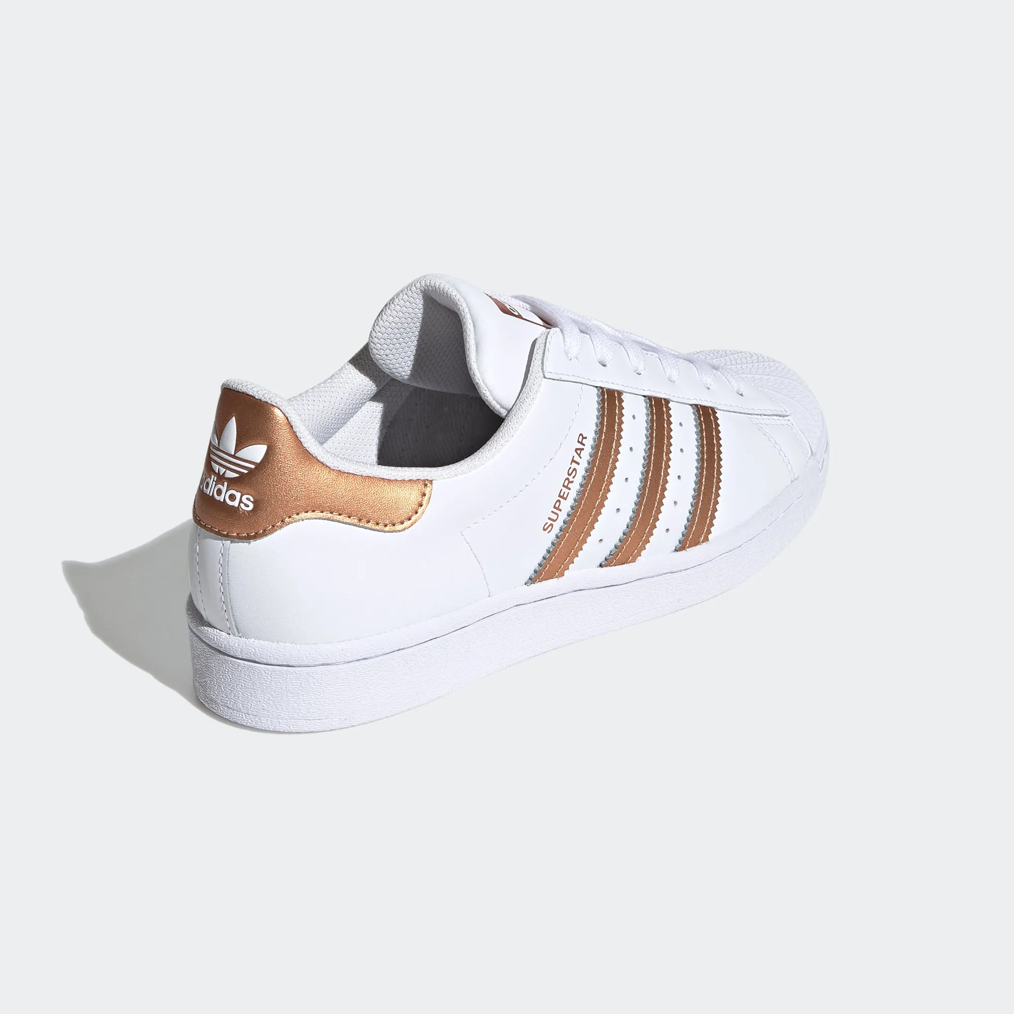 Women's adidas Originals Superstar Shoes White Copper