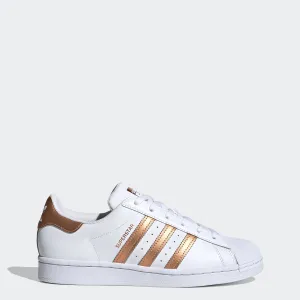 Women's adidas Originals Superstar Shoes White Copper