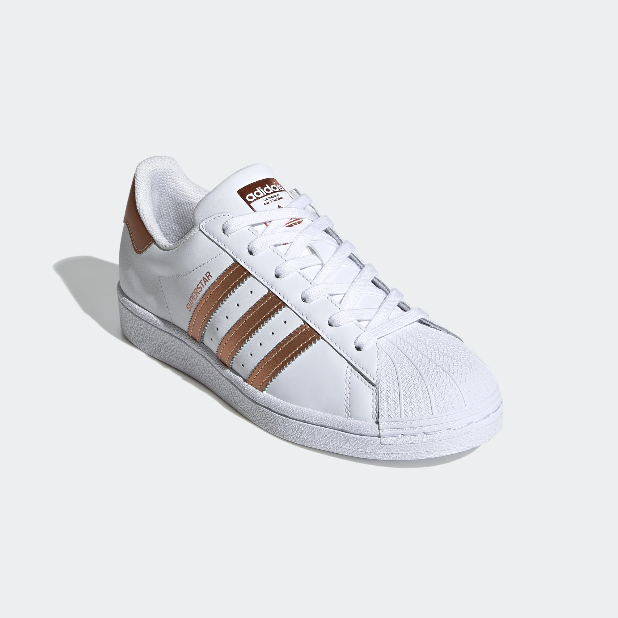 Women's adidas Originals Superstar Shoes White Copper