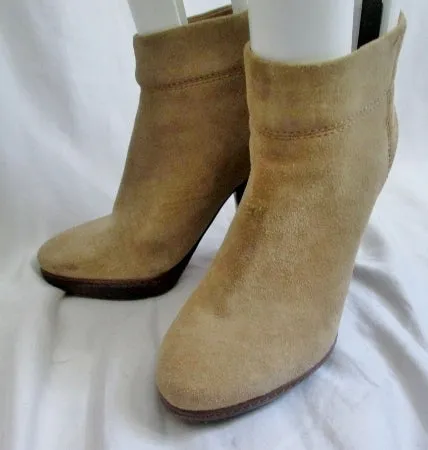 Womens MODERN VINTAGE ALLISON Ankle Boots Booties 5.5 Suede 36 SAND BEIGE High Heel TAN