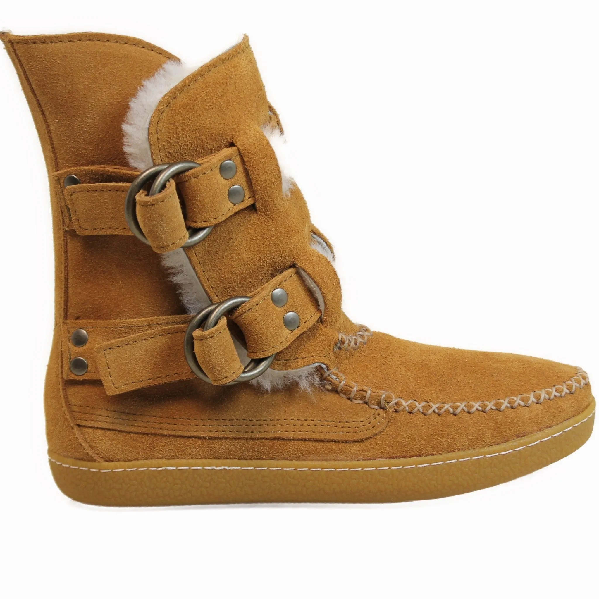 Women's Twinstrap Ring Boot - Toffee Suede